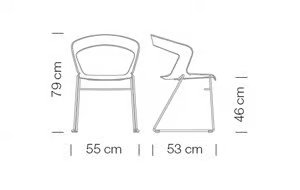 IBIS 160 - Sled base technopolymer chair by Et al. - view 3